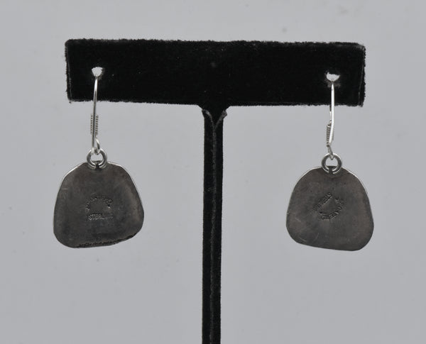 Secatero - Vintage Howlite Sterling Silver Dangle Earrings