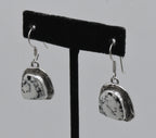Secatero - Vintage Howlite Sterling Silver Dangle Earrings