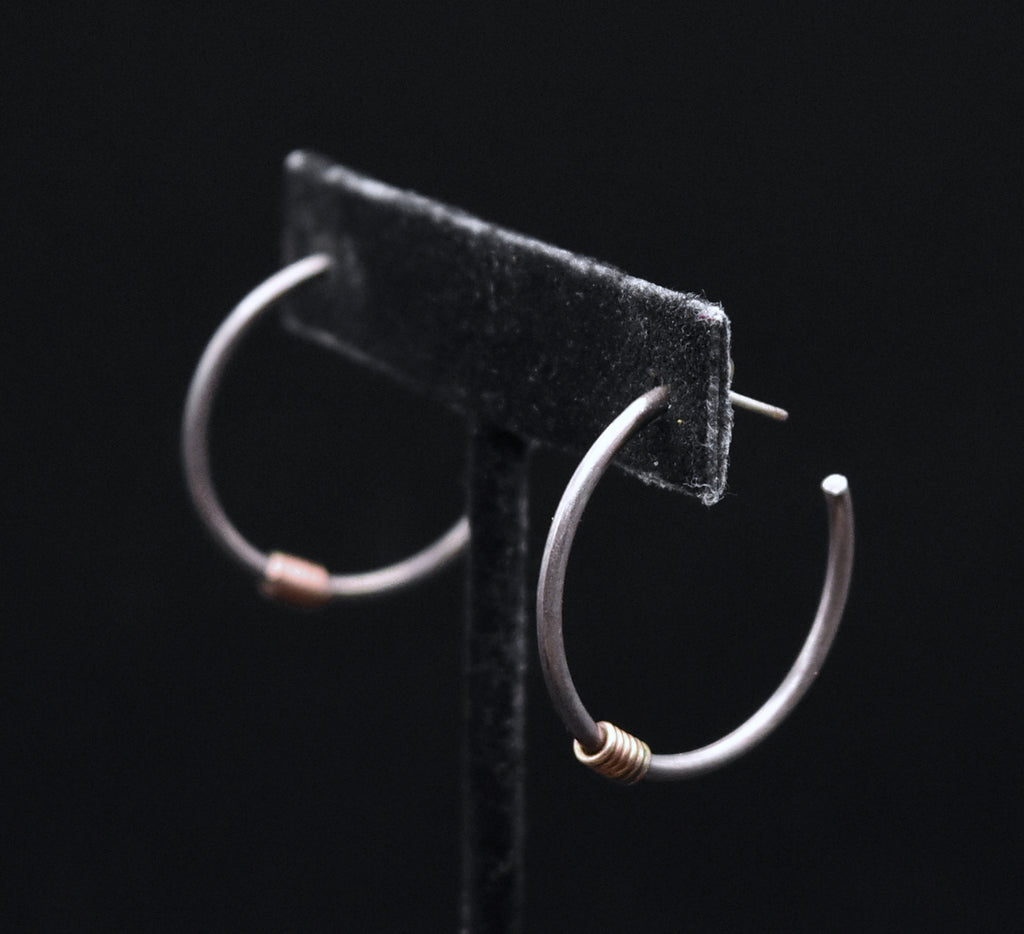 Vintage Handmade Hoop Earrings