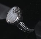 Judith Ripka - Sterling Silver Mother of Pearl & CZ Heart Ring - Size 7