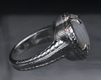 Judith Ripka - Sterling Silver Mother of Pearl & CZ Heart Ring - Size 7