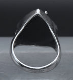 Vintage Sterling Silver Abalone Shell Horse Ring - Size 8