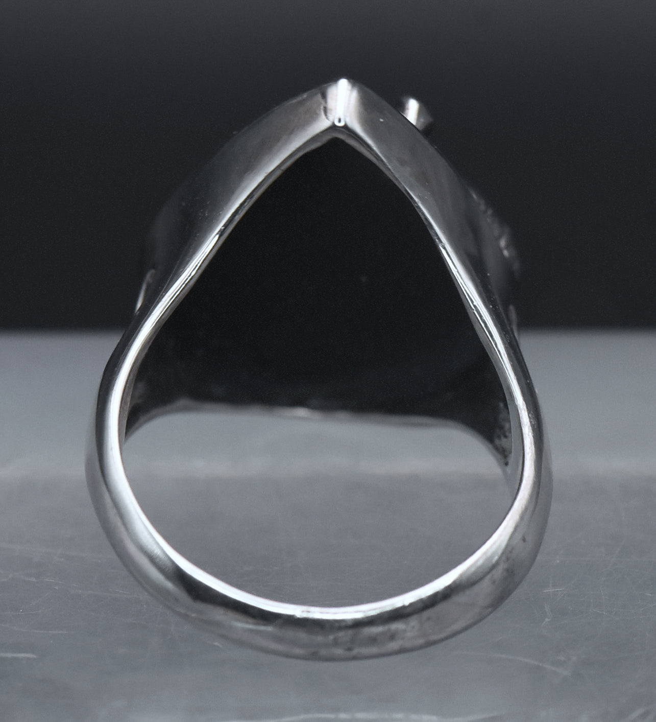 Vintage Sterling Silver Abalone Shell Horse Ring - Size 8