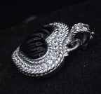 Judith Ripka - Sterling Silver Black Onyx & CZ Heart Pendant