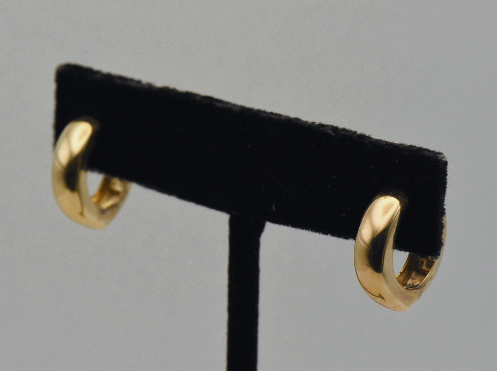 Ross-Simons - Vintage Gold Tone Sterling Silver Huggie Earrings