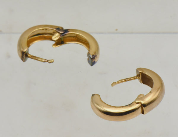 Ross-Simons - Vintage Gold Tone Sterling Silver Huggie Earrings
