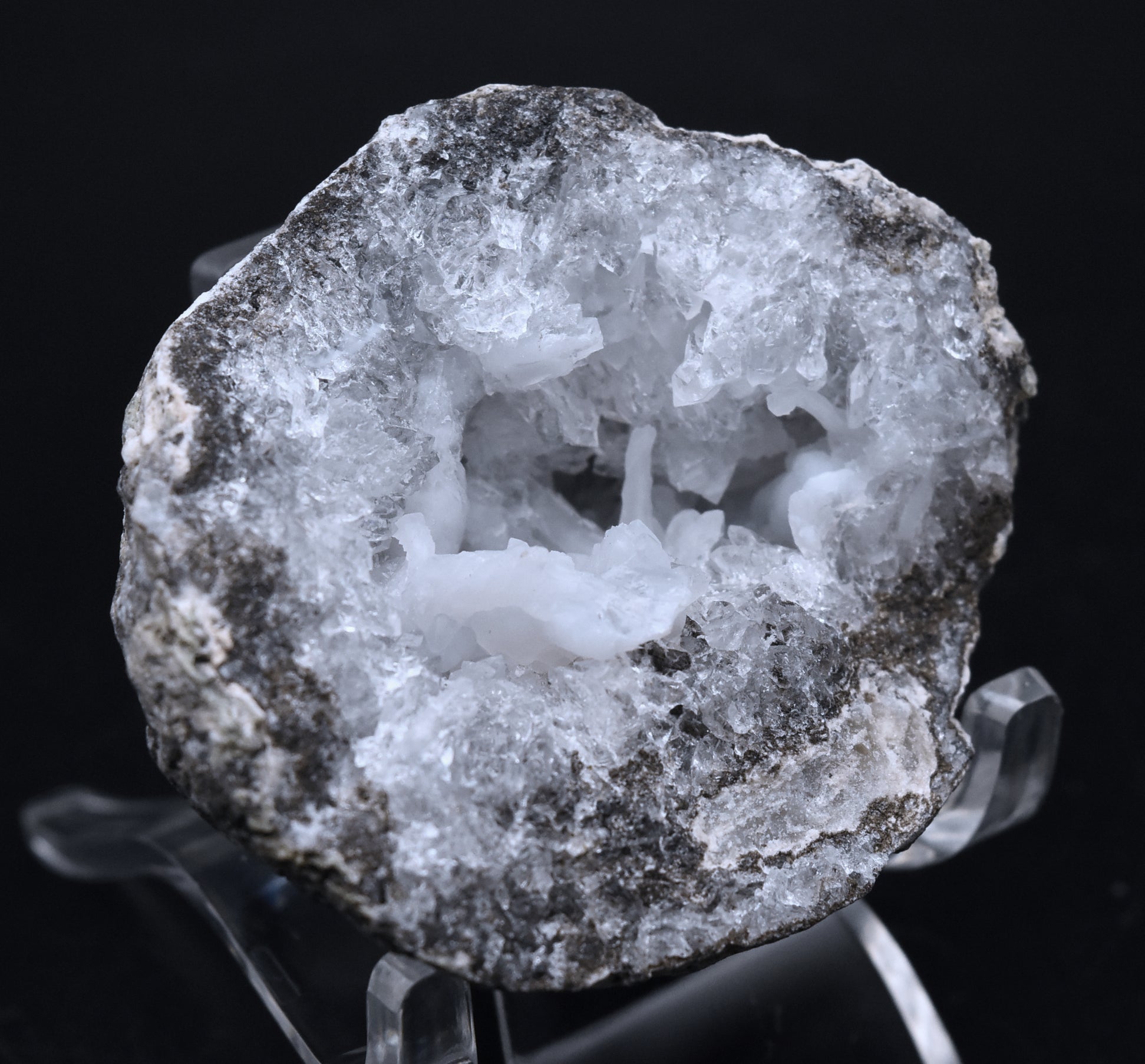 Hyalite, Quartz, Calcite Whole Geode - Mexico