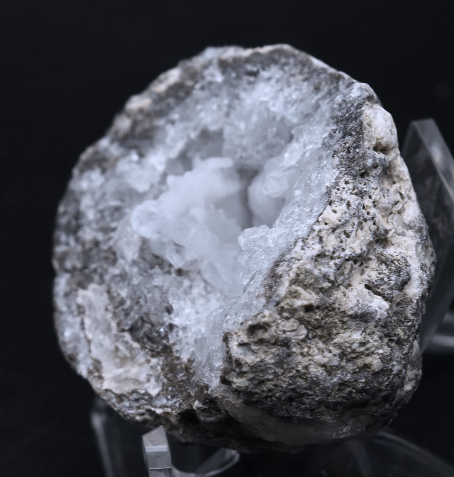 Hyalite, Quartz, Calcite Whole Geode - Mexico