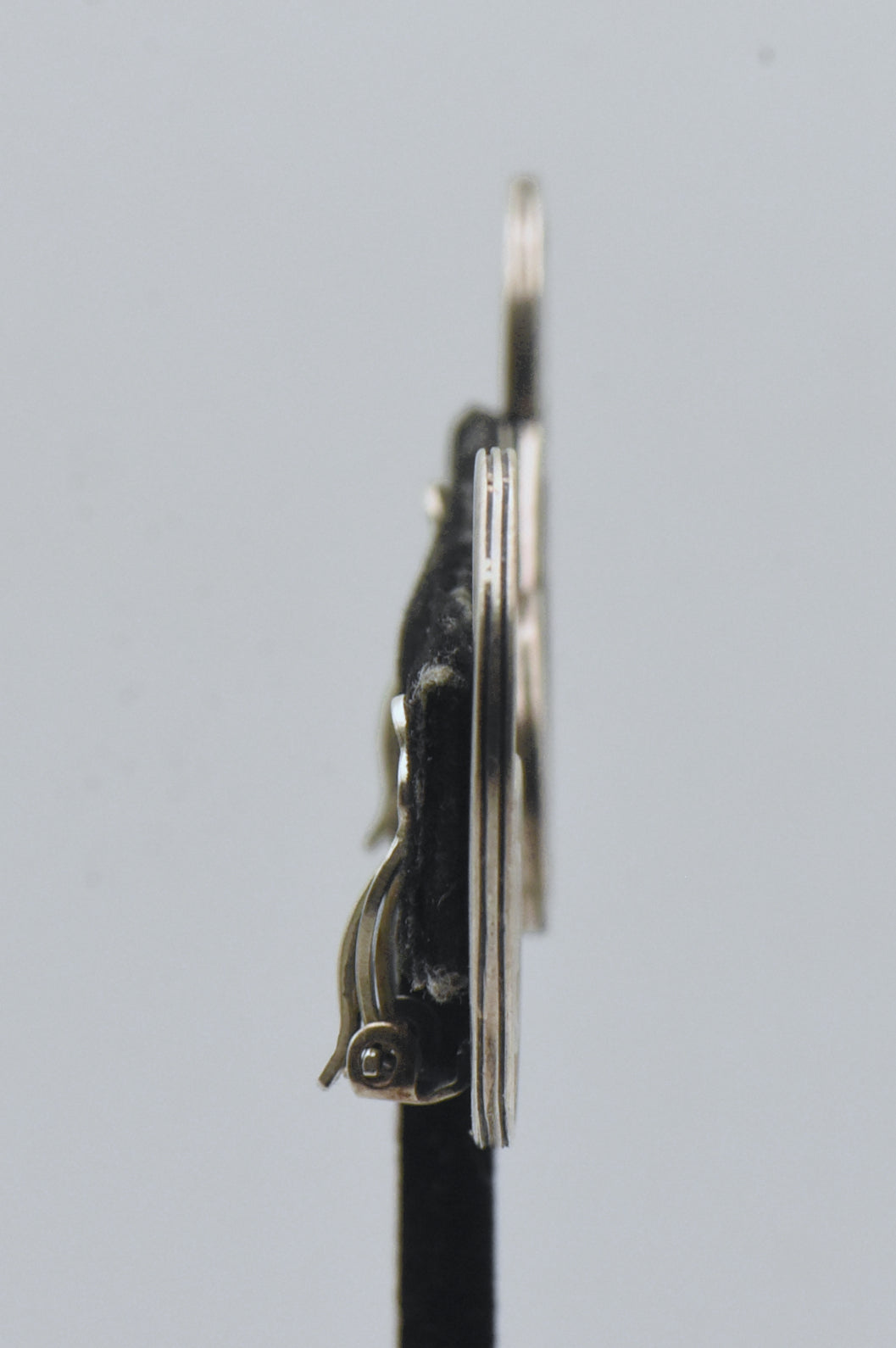 Vintage Sterling Silver Ionic Column Clip On Earrings