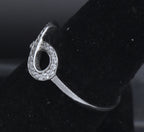 Sterling Silver Infinity Symbol CZ Ring - Size 7.25