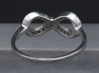Sterling Silver Infinity Symbol CZ Ring - Size 7.25