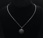 James Avery - Vintage 14K White Gold Sand Dollar Pendant on Sterling Silver Chain Necklace - 17"