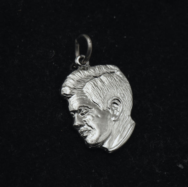 Vintage Sterling Silver JFK Profile Charm