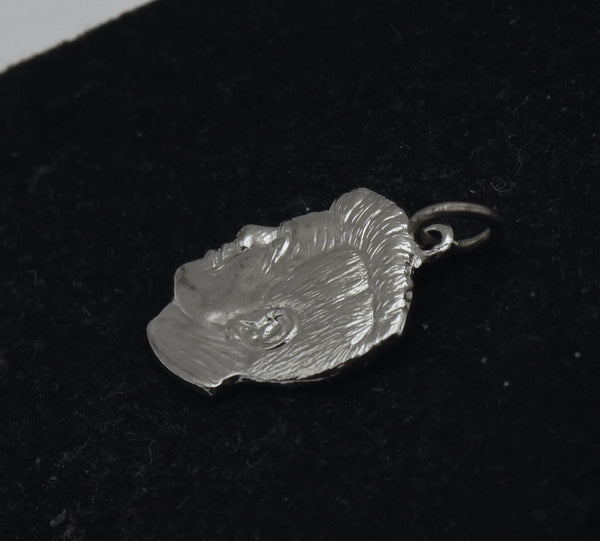 Vintage Sterling Silver JFK Profile Charm