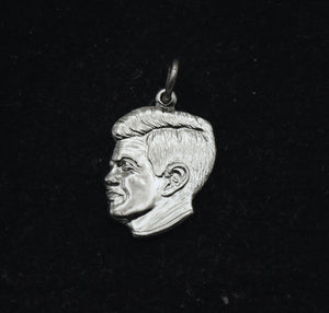 Vintage Sterling Silver JFK Profile Charm