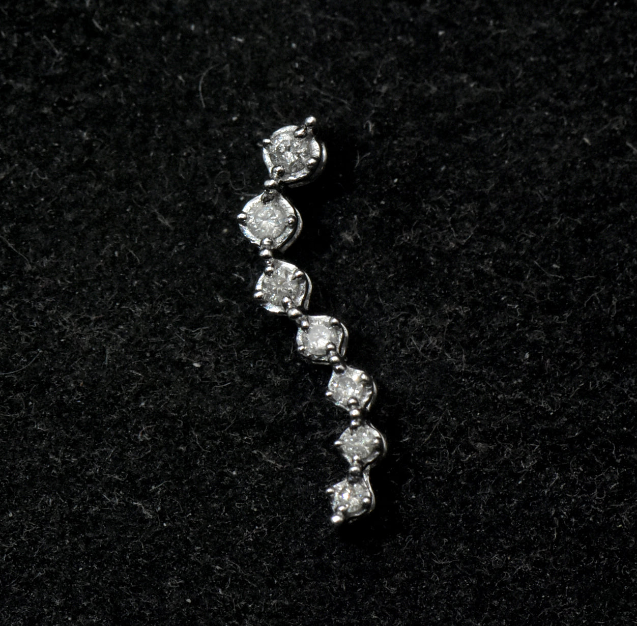 Vintage 10k White Gold and Diamonds "Journey" Pendant