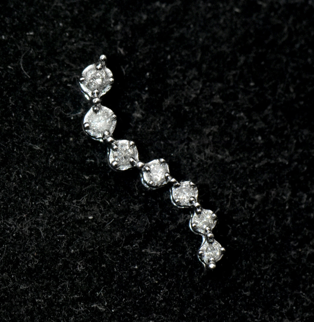 Vintage 10k White Gold and Diamonds "Journey" Pendant