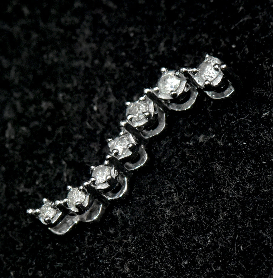 Vintage 10k White Gold and Diamonds "Journey" Pendant