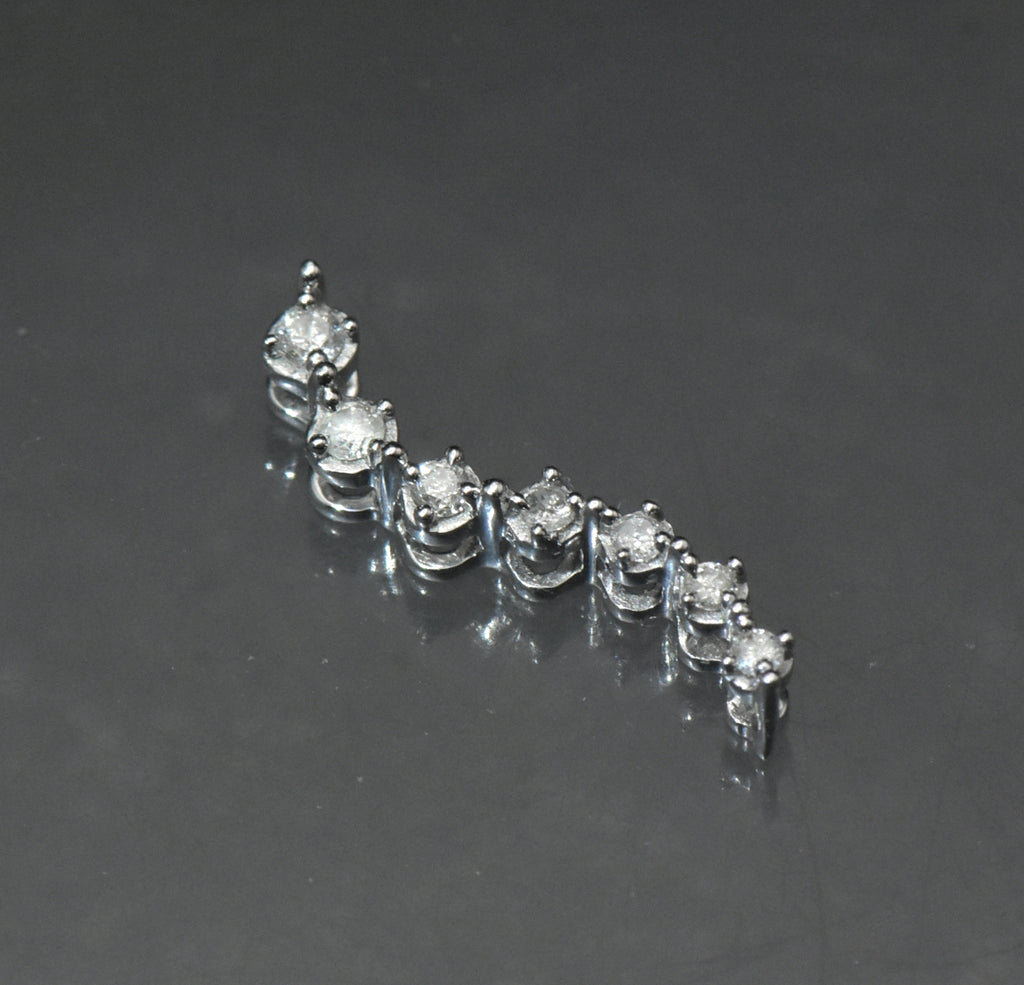 Vintage 10k White Gold and Diamonds "Journey" Pendant