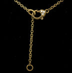 Judith Ripka - Vintage Gold Tone Sterling Silver with CZ Station Chain Necklace