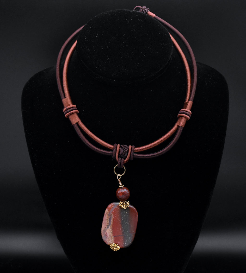 Red Jasper Pendant Necklace