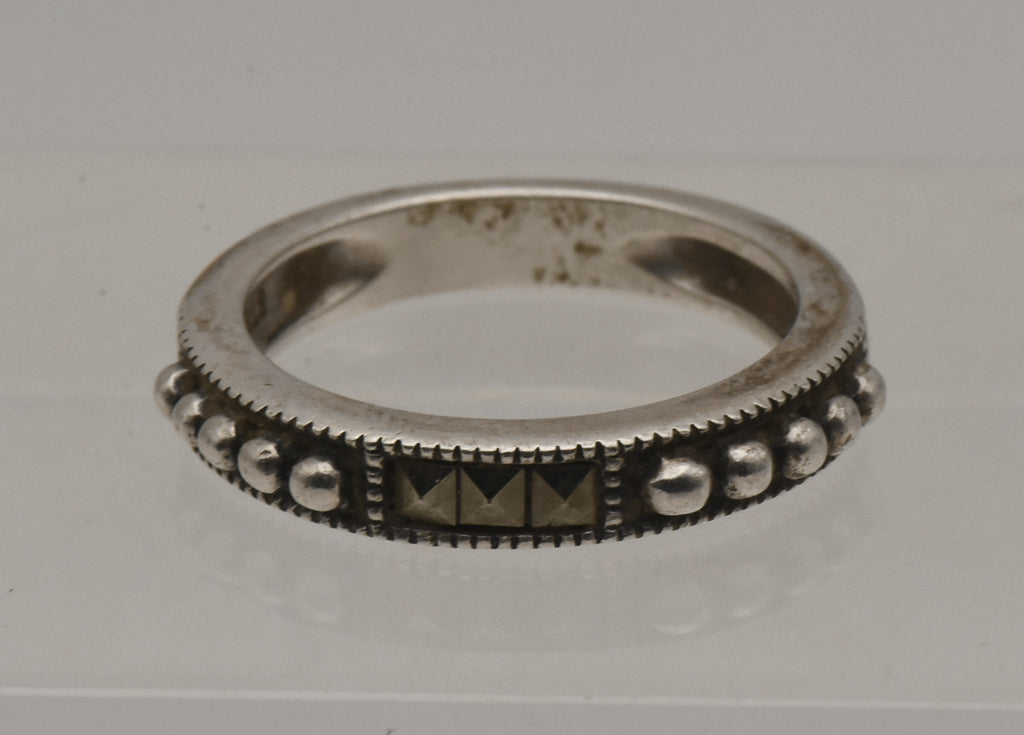 Judith Jack - Sterling Silver and Marcasite Band - Size 5.75