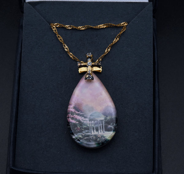 The Bradford Exchange - Vintage NIB Thomas Kinkade Pendant Chain Necklace - 17.75"