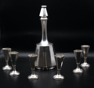 Vintage Sterling Silver Kiddush Cup and Decanter Set