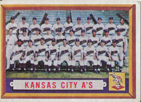 Topps - 1957 Kansas City Athletics Team Trading Card