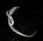 Vintage 10k White Gold with Diamonds Ring - Size 7