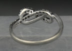 Vintage 10k White Gold with Diamonds Ring - Size 7