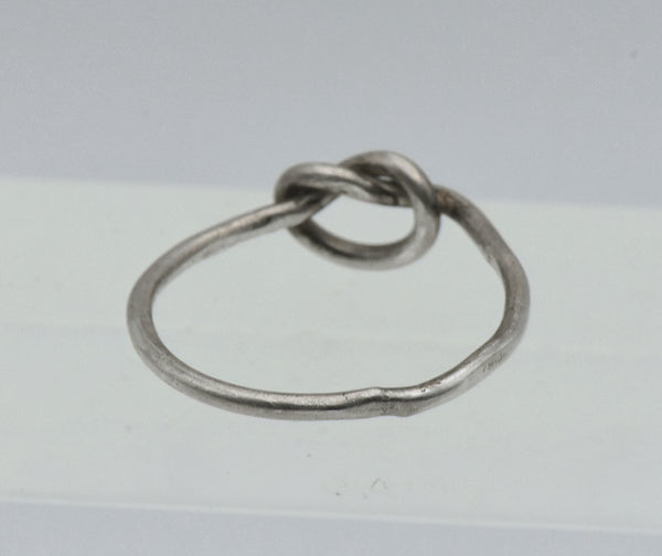 Vintage Handmade Sterling Silver Wire Knot Ring - Size 6