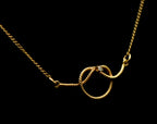 Vintage 14k and Diamond Knot Chain Necklace - 15.5"