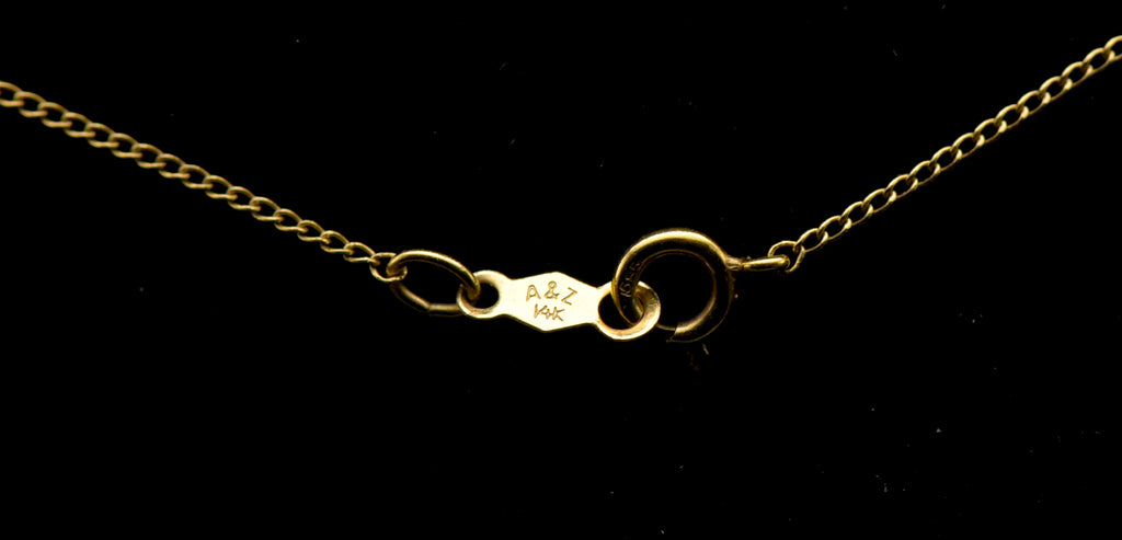 Vintage 14k and Diamond Knot Chain Necklace - 15.5"