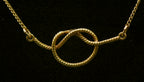 Vintage 14k and Diamond Knot Chain Necklace - 15.5"