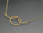 Vintage 14k and Diamond Knot Chain Necklace - 15.5"