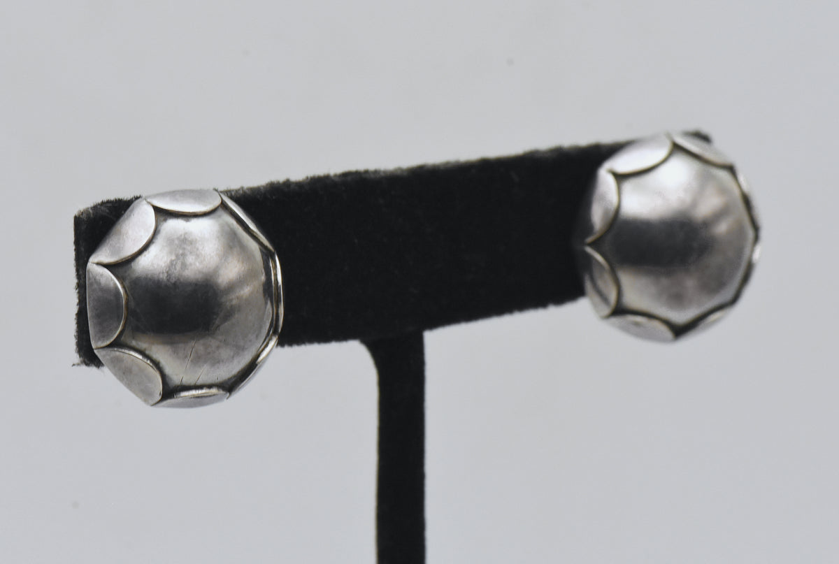 La Paglia - Vintage Sterling Silver Screw Back Earrings