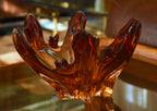 Vintage Handmade Glass "Lava Splash" Bowl