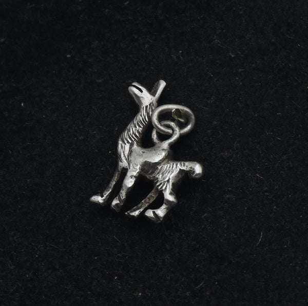 Vintage Sterling Silver Llama Charm