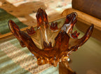 Vintage Handmade Glass "Lava Splash" Bowl