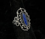 Vintage Sterling Silver Lapis Lazuli Ring - Size 5.25