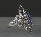 Vintage Sterling Silver Lapis Lazuli Ring - Size 5.25