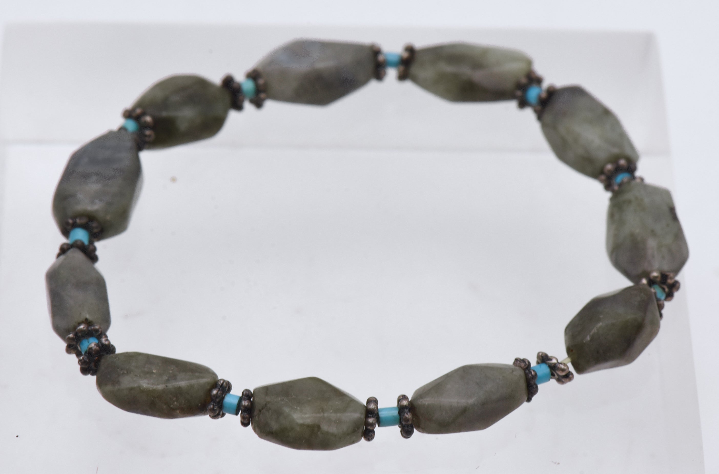 Labradorite Bead Stretch Bracelet
