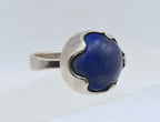 Vintage Handmade Lapis Lazuli Sterling Silver Ring - Size 7.75