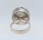 Vintage Handmade Lapis Lazuli Sterling Silver Ring - Size 7.75