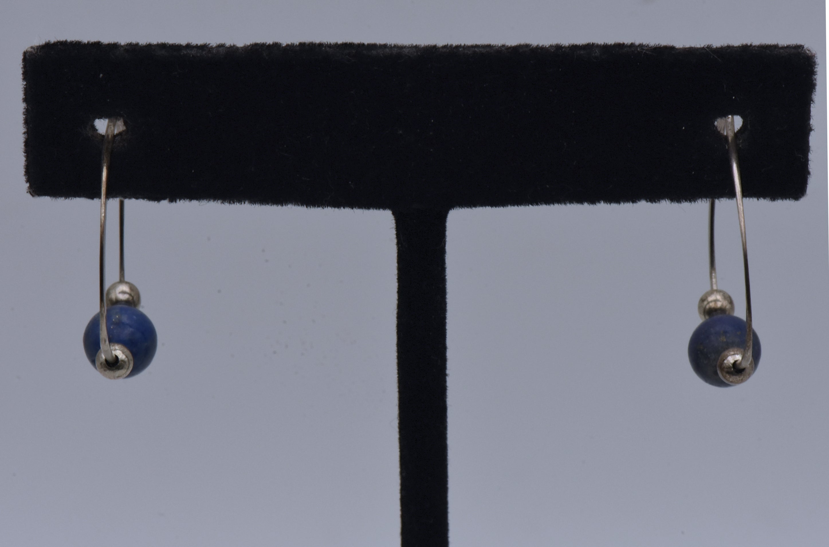 Handmade Vintage Lapis Lazuli Sterling Silver Earrings