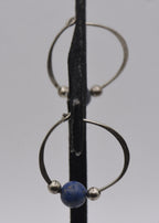 Handmade Vintage Lapis Lazuli Sterling Silver Earrings