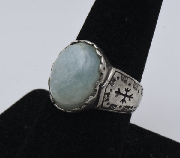 Carolyn Pollack - Vintage Amazonite Sterling Silver Ring - Size 8