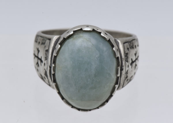 Carolyn Pollack - Vintage Amazonite Sterling Silver Ring - Size 8