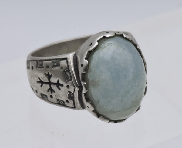 Carolyn Pollack - Vintage Amazonite Sterling Silver Ring - Size 8